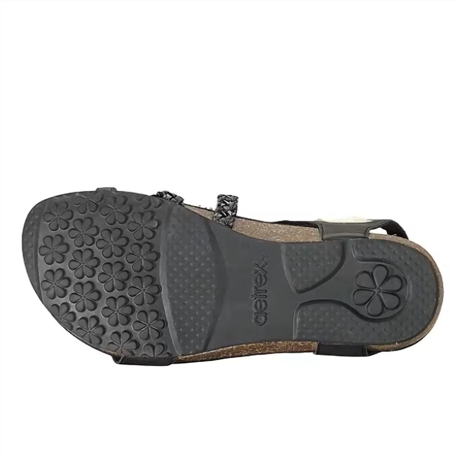 Aetrex - JILLIAN BRAIDED QUARTER STRAP SANDAL - MEDIUM WIDTH