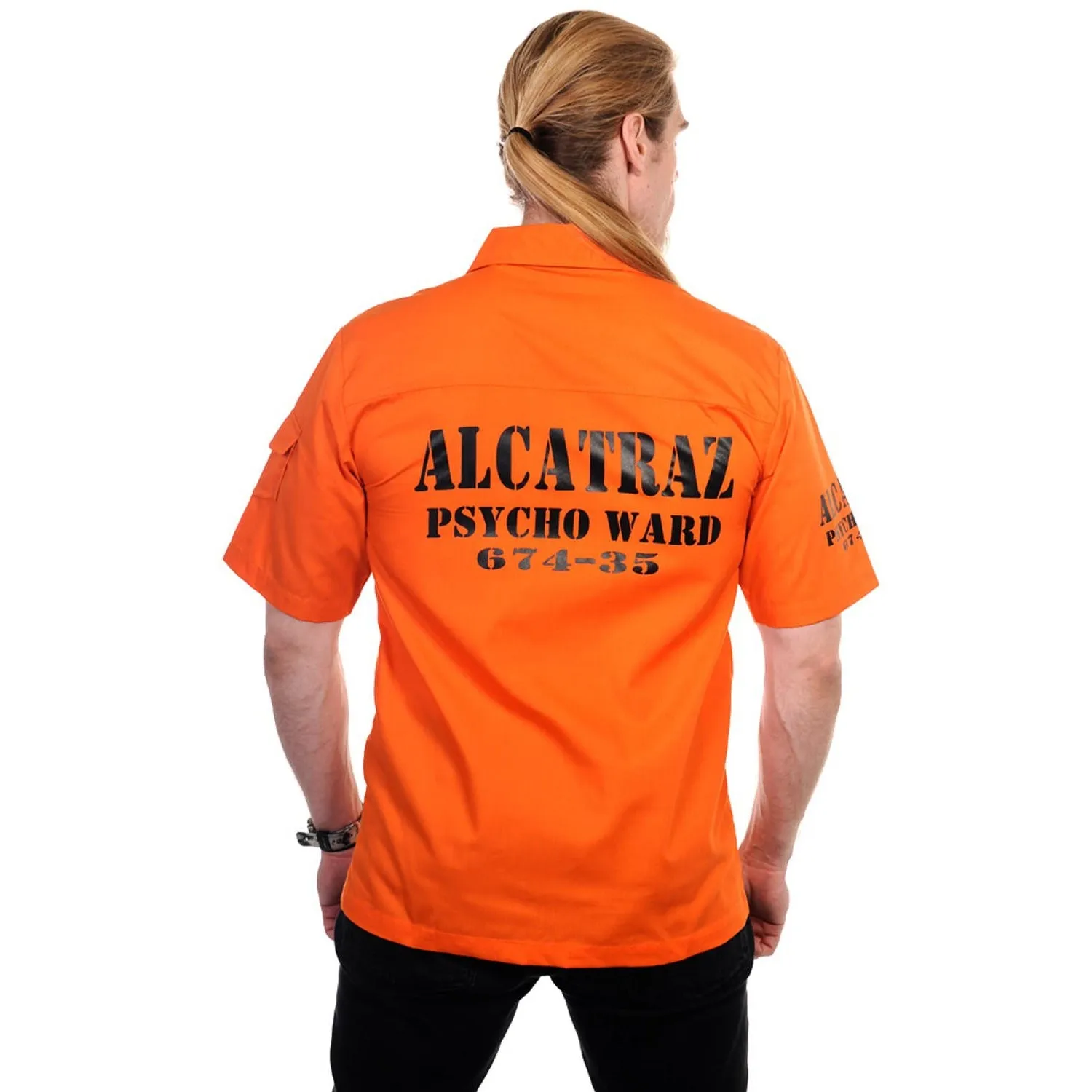 Alcatraz Orange Button Up Shirt