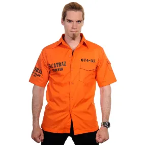 Alcatraz Orange Button Up Shirt