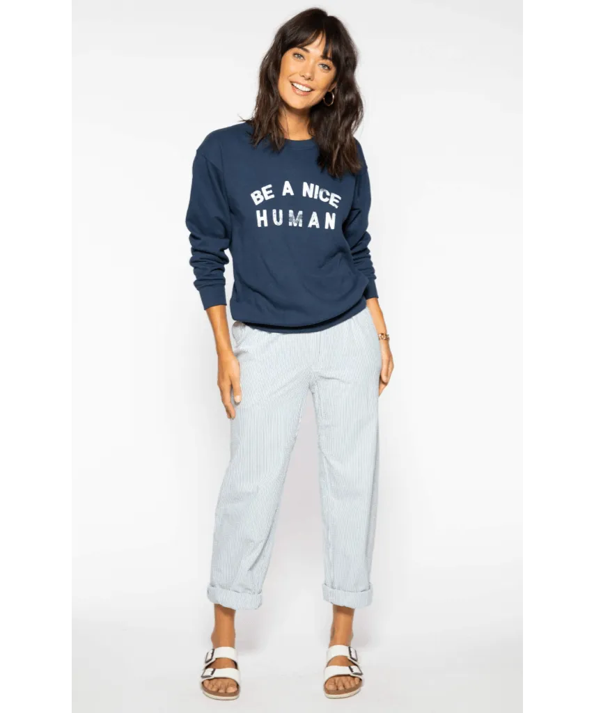 Be a Nice Human Tee Willow Sweatshirt