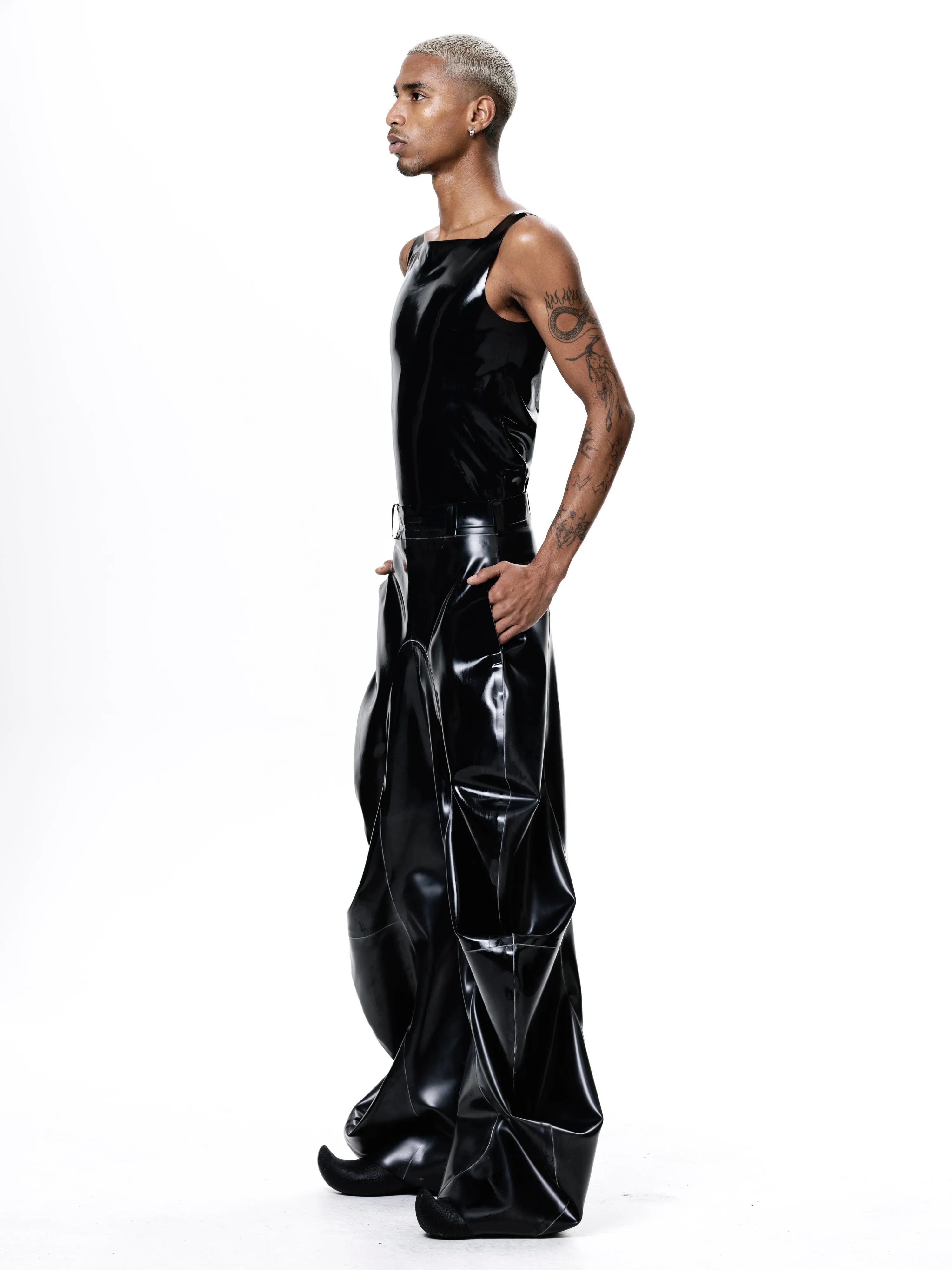 Black Essential Latex Tank