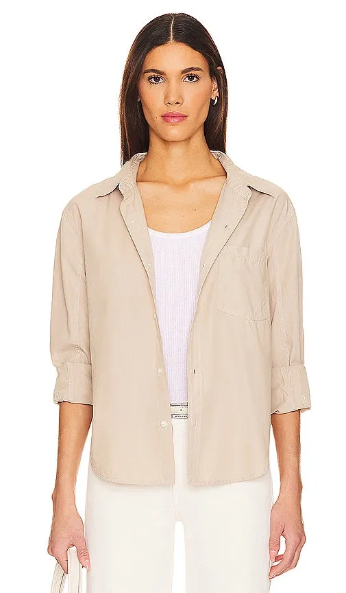 Citizens of Humanity Kayla Shrunken Shirt in Beige