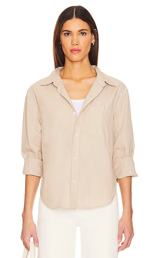 Citizens of Humanity Kayla Shrunken Shirt in Beige