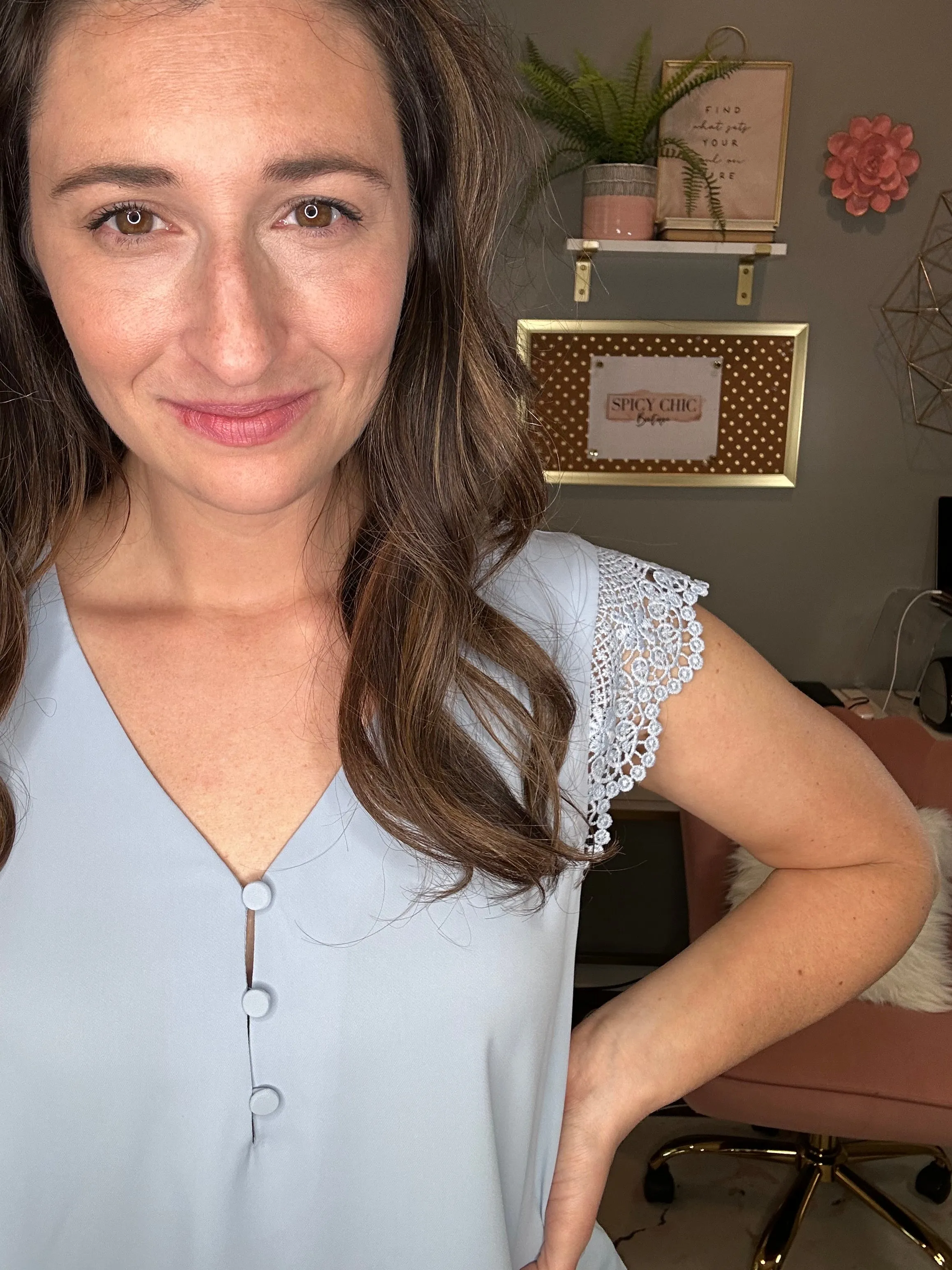 Delicate Love Lace Sleeve Top