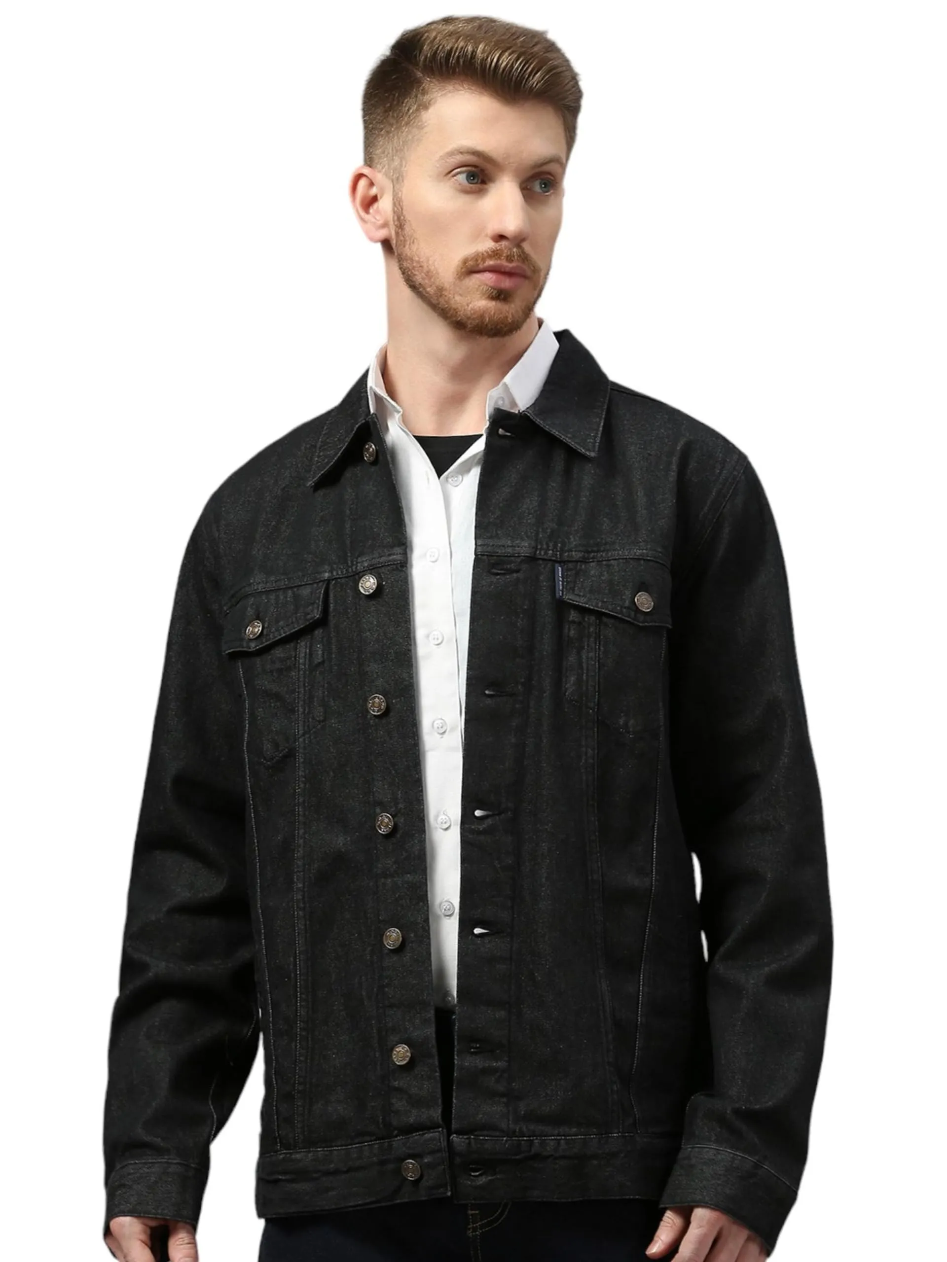 Dream of Glory Inc. Men's Denim Jacket (DOGI-AW24-M-DJ-CHARCOAL-4XL)