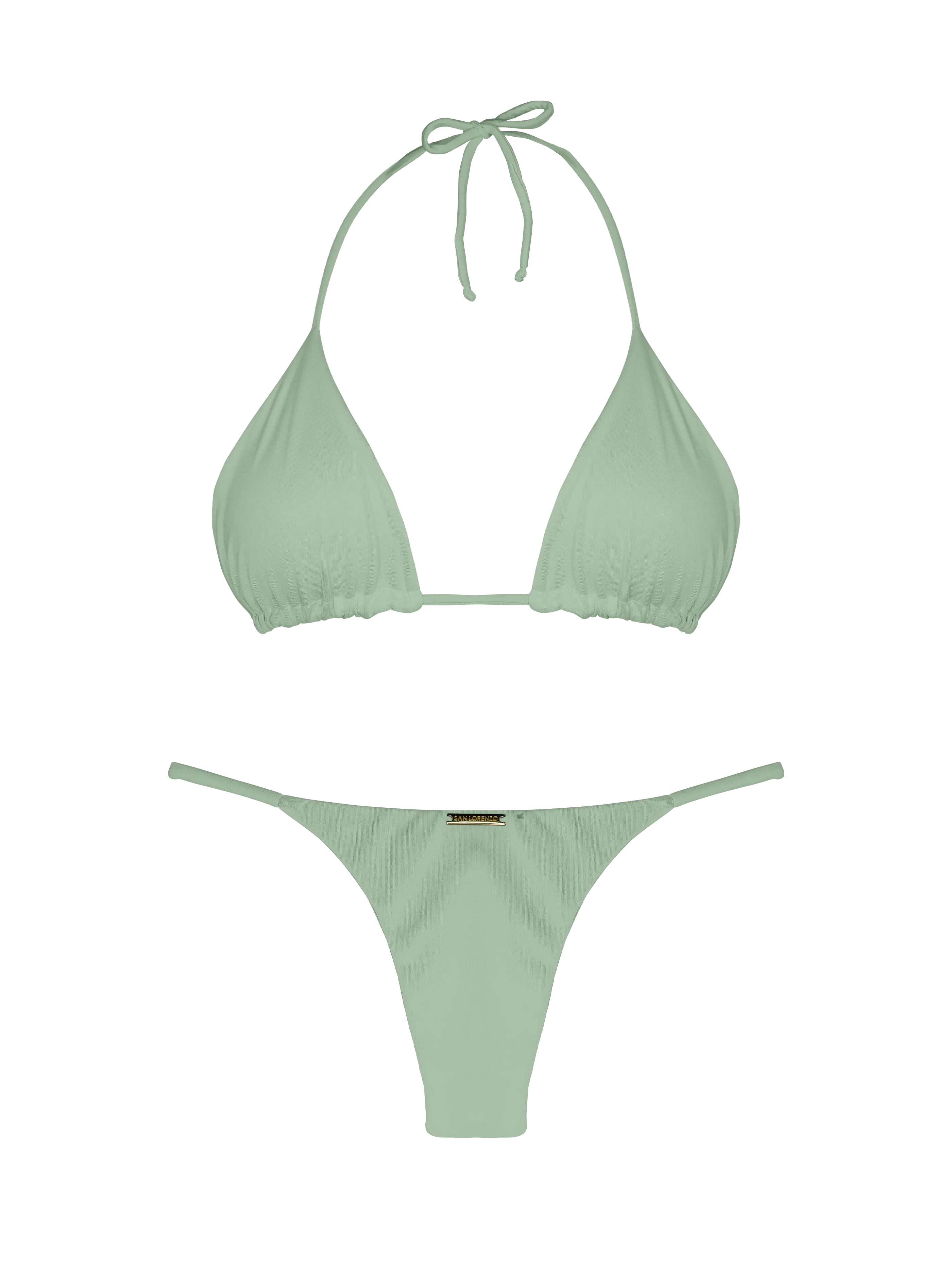 Essential Solids Moss Oasis Thin Brief Bikini Bottom