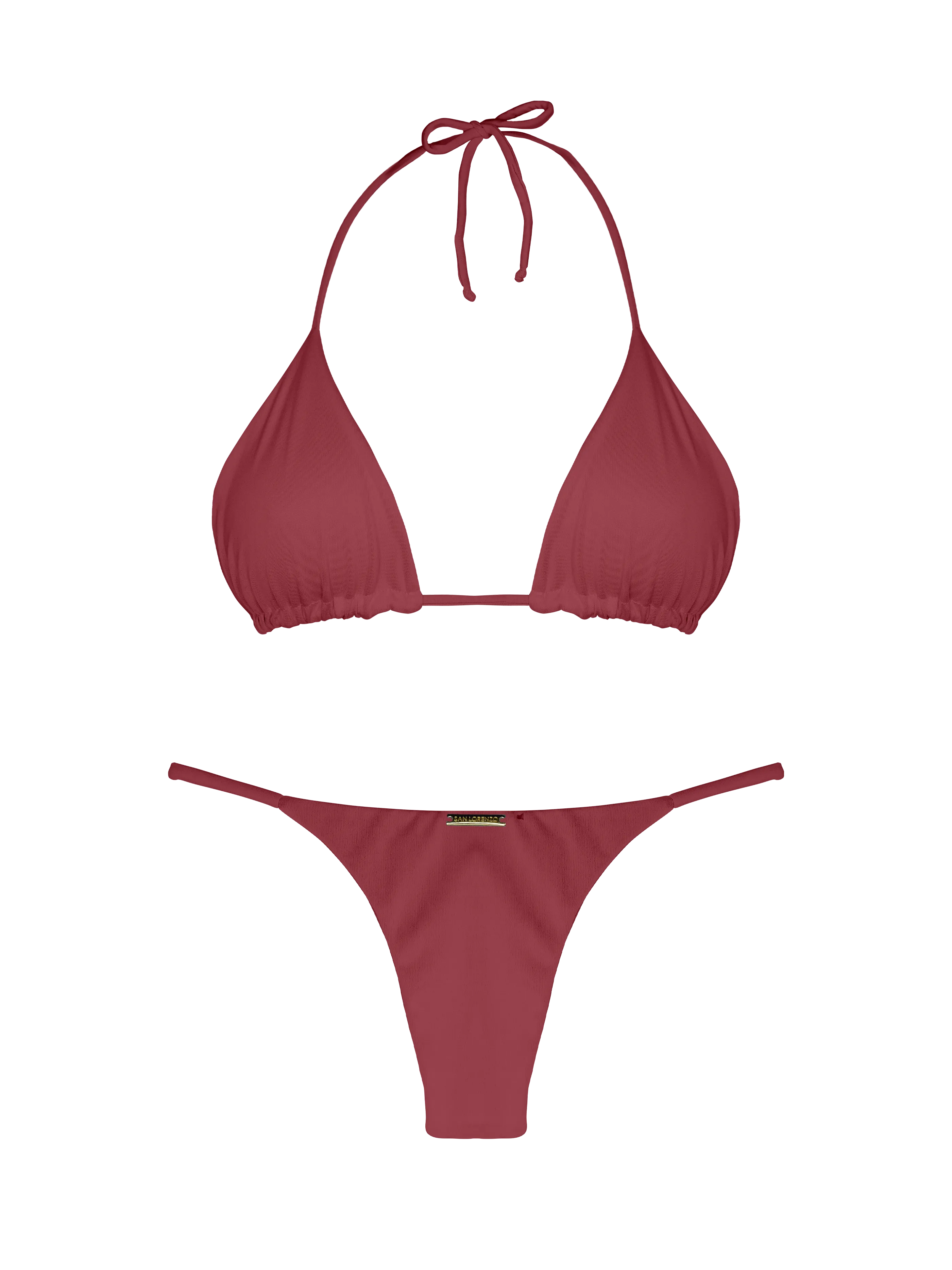 Essential Solids Taupe Truffle Thin Brief Bikini Bottom