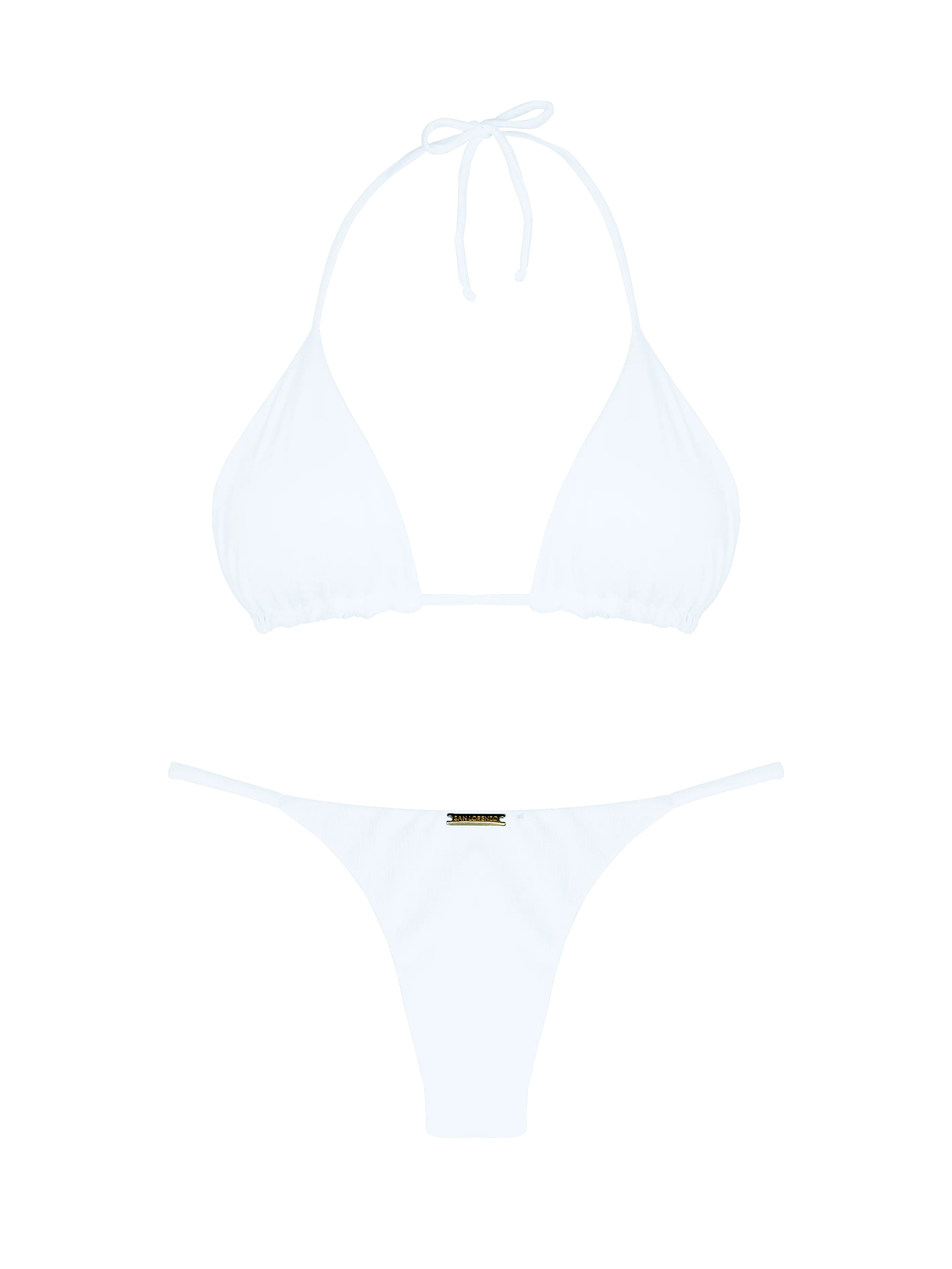 Essential Solids White Pearl Thin Brief Bikini Bottom