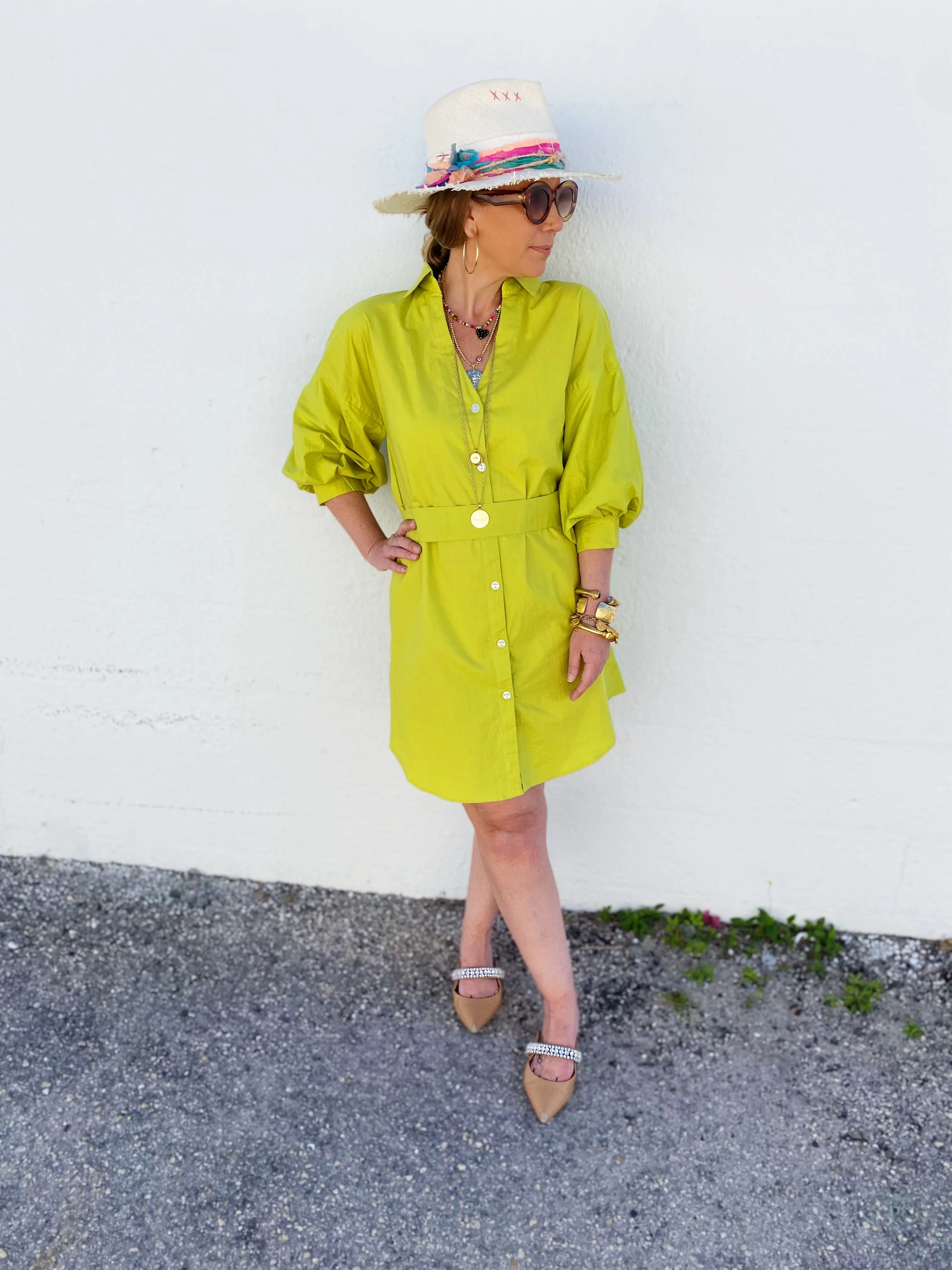 Fauna Chartruese Dress