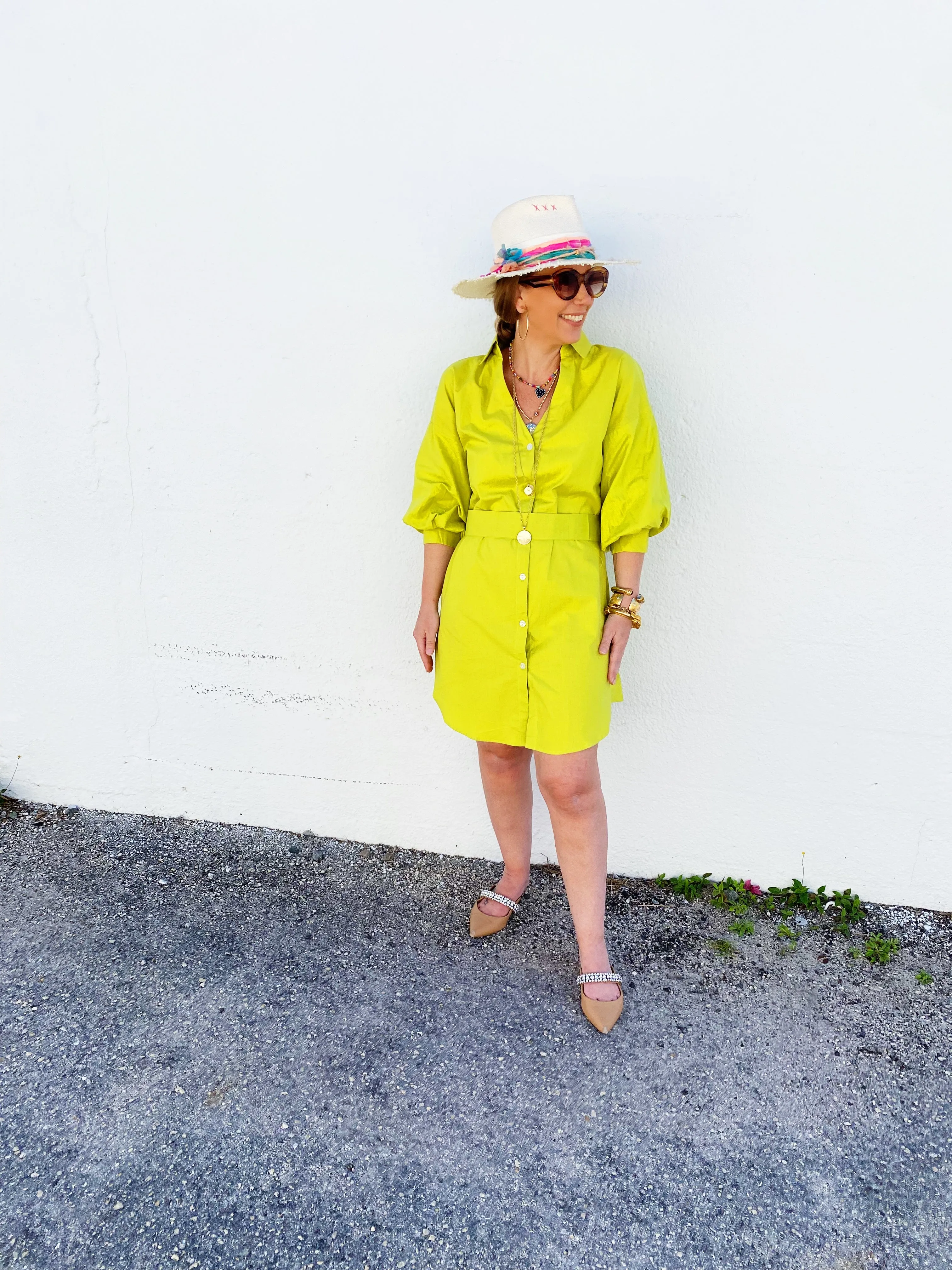 Fauna Chartruese Dress