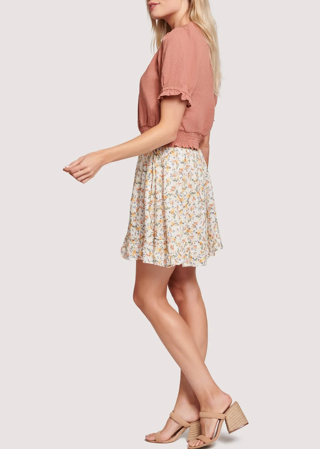Floral Occasion Mini Skirt