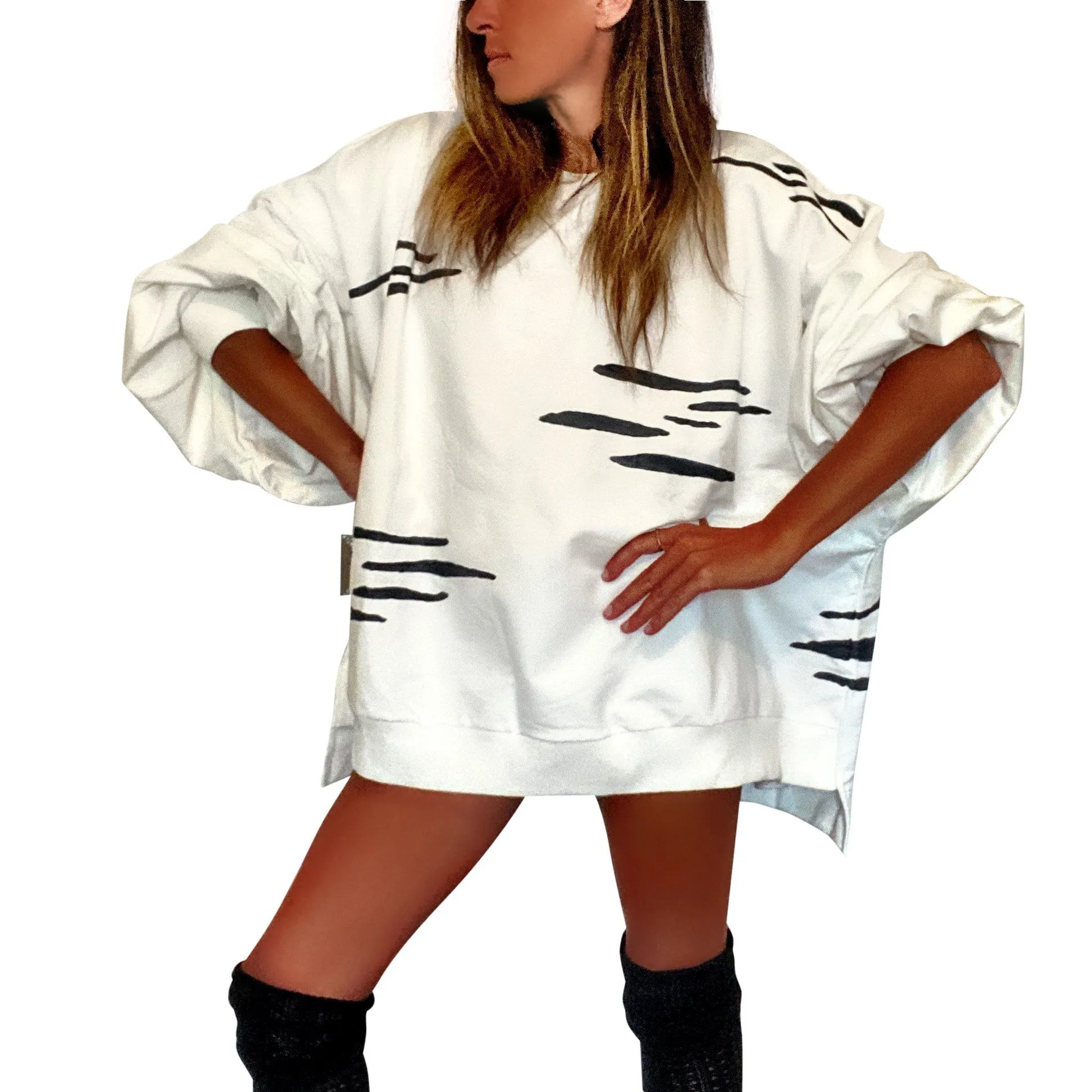 'IM A ZEBRA' PAINTED SWEATSHIRT