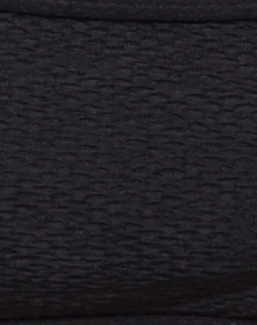 Ina Top Bikini in Textured Black