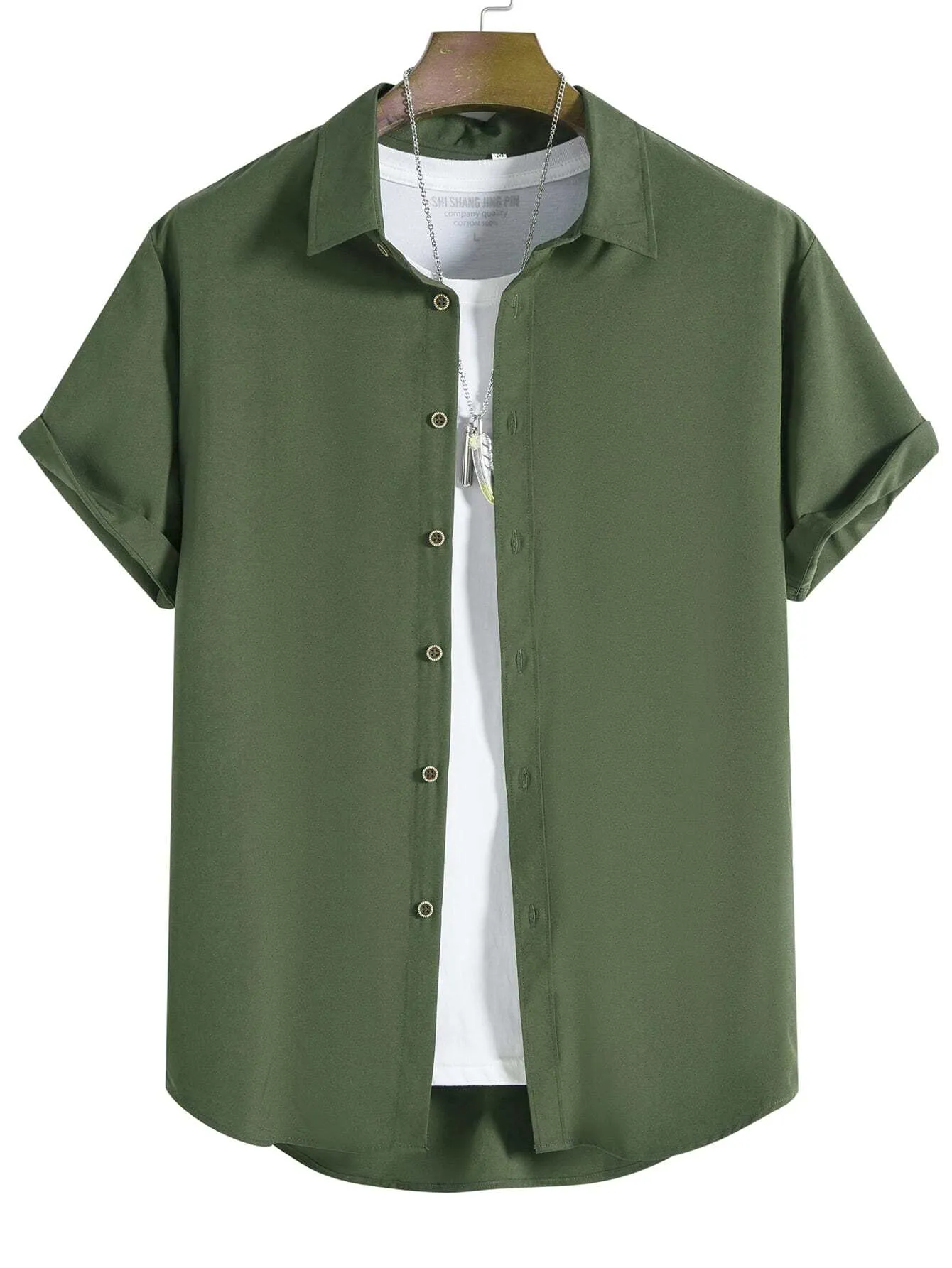 Manfinity Mode Men Solid Button Up Shirt