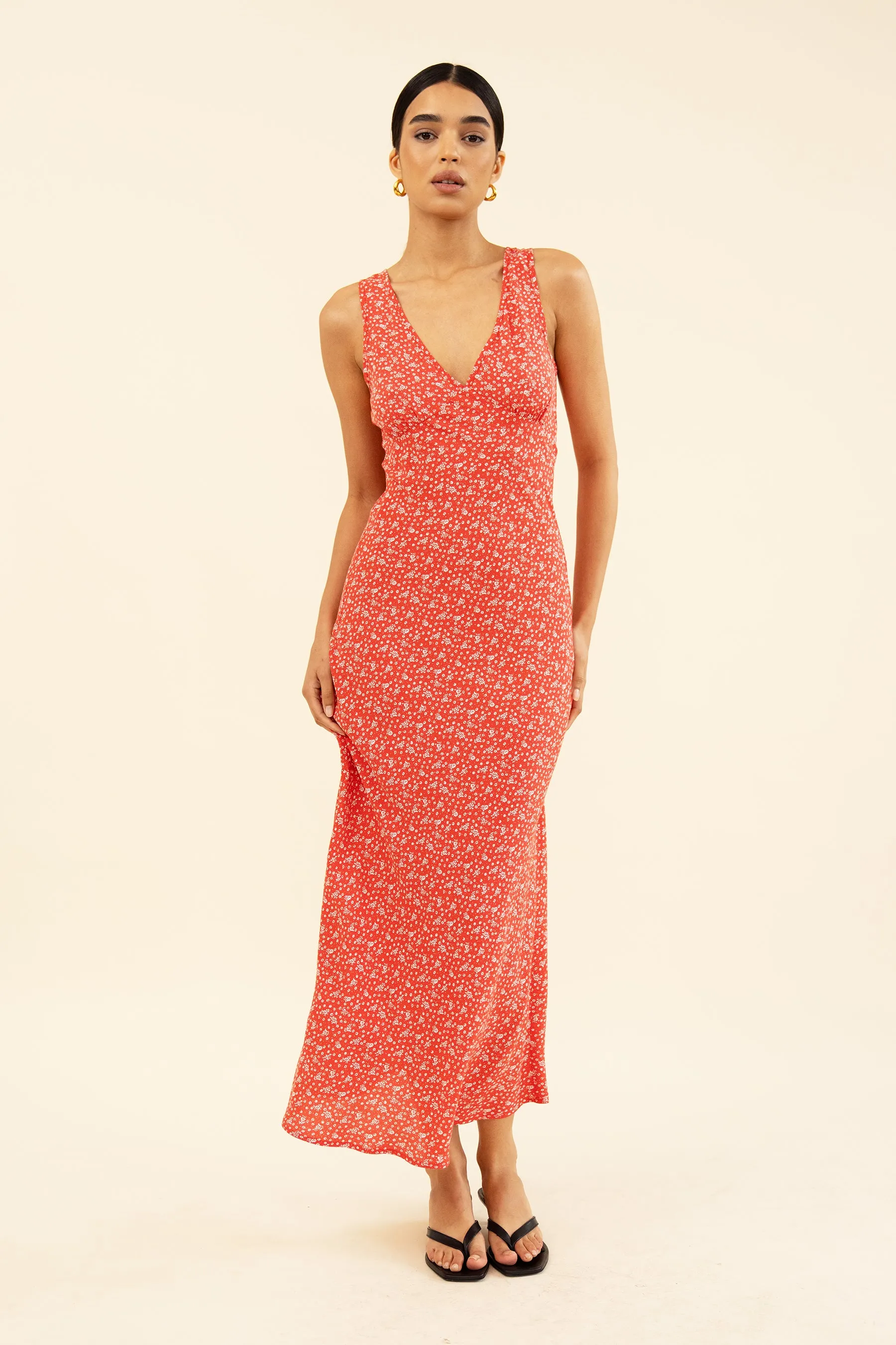MATHILDA DRESS - ROUGE FLEUR