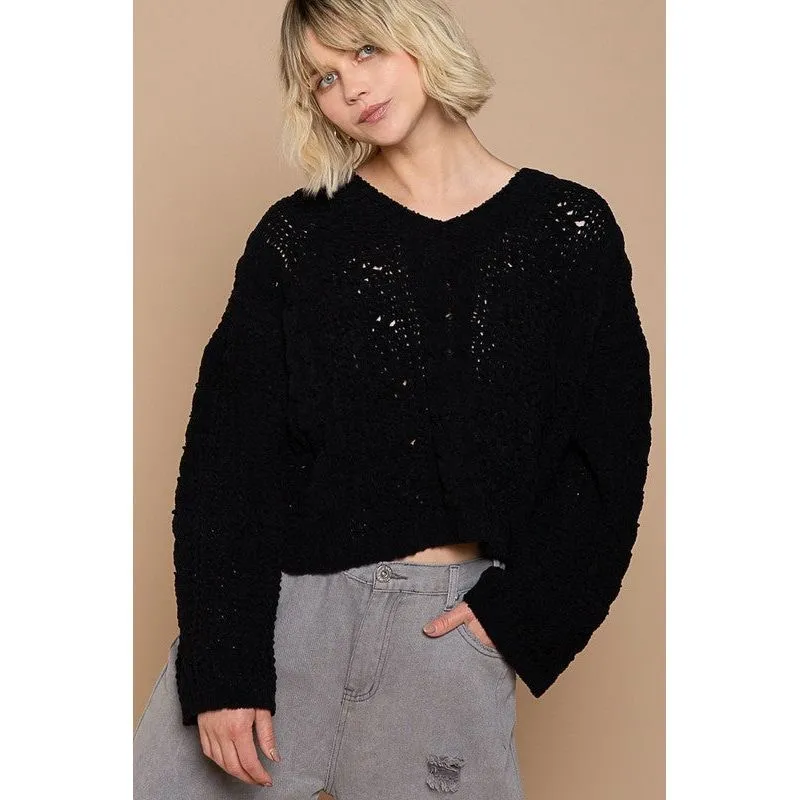 POL Hooded Knit Pullover Sweater BST602..