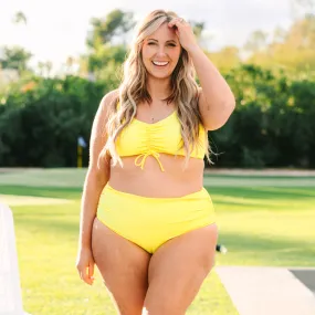 Talk To The Sand Swim Top, Yellow
