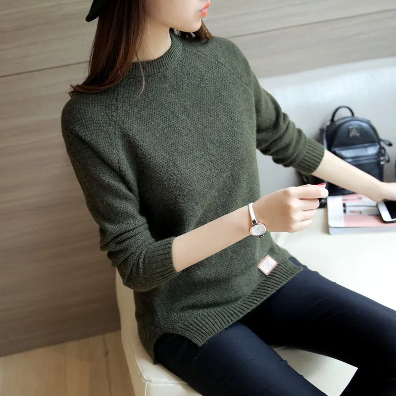 Trendy Casual Knitted Pullover Sweater