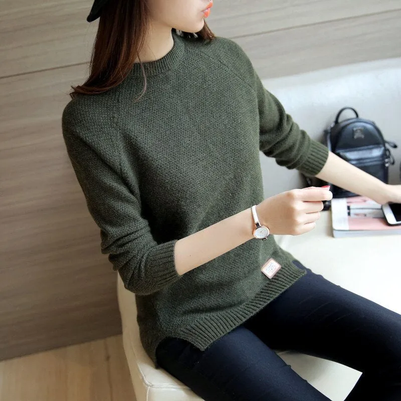 Trendy Casual Knitted Pullover Sweater