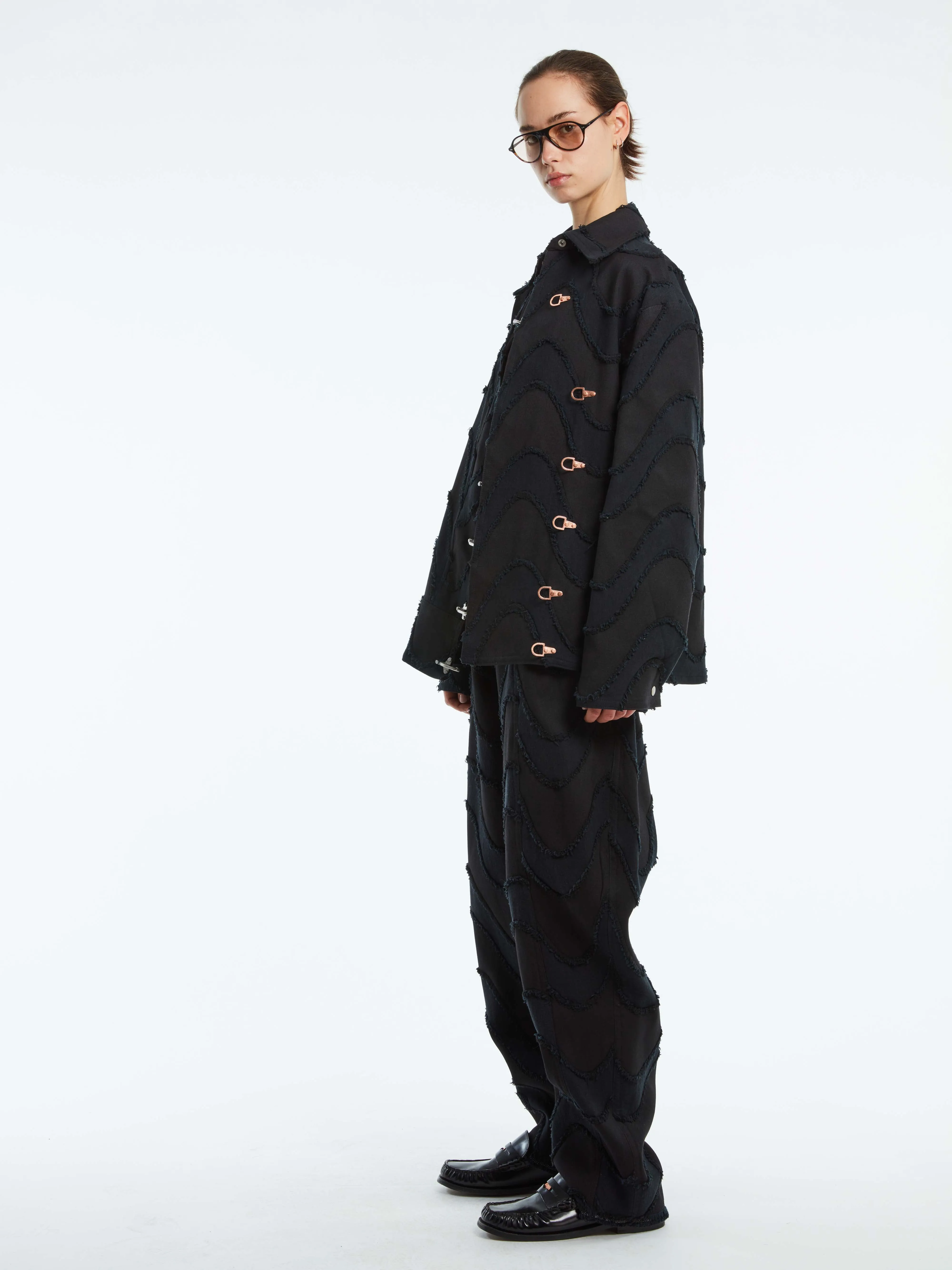 WAVY DENIM ENGINEERED JACKET