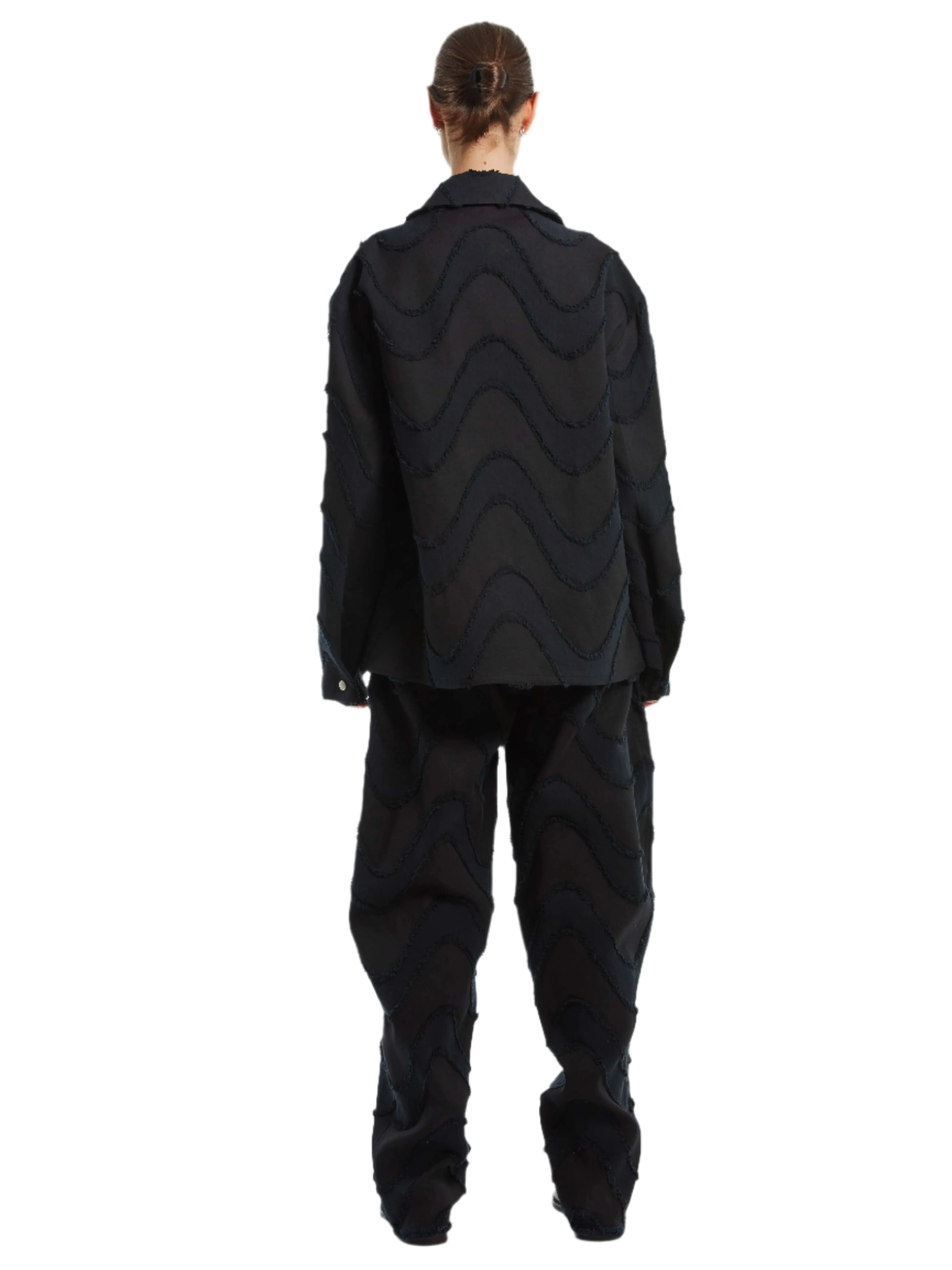 WAVY DENIM ENGINEERED JACKET