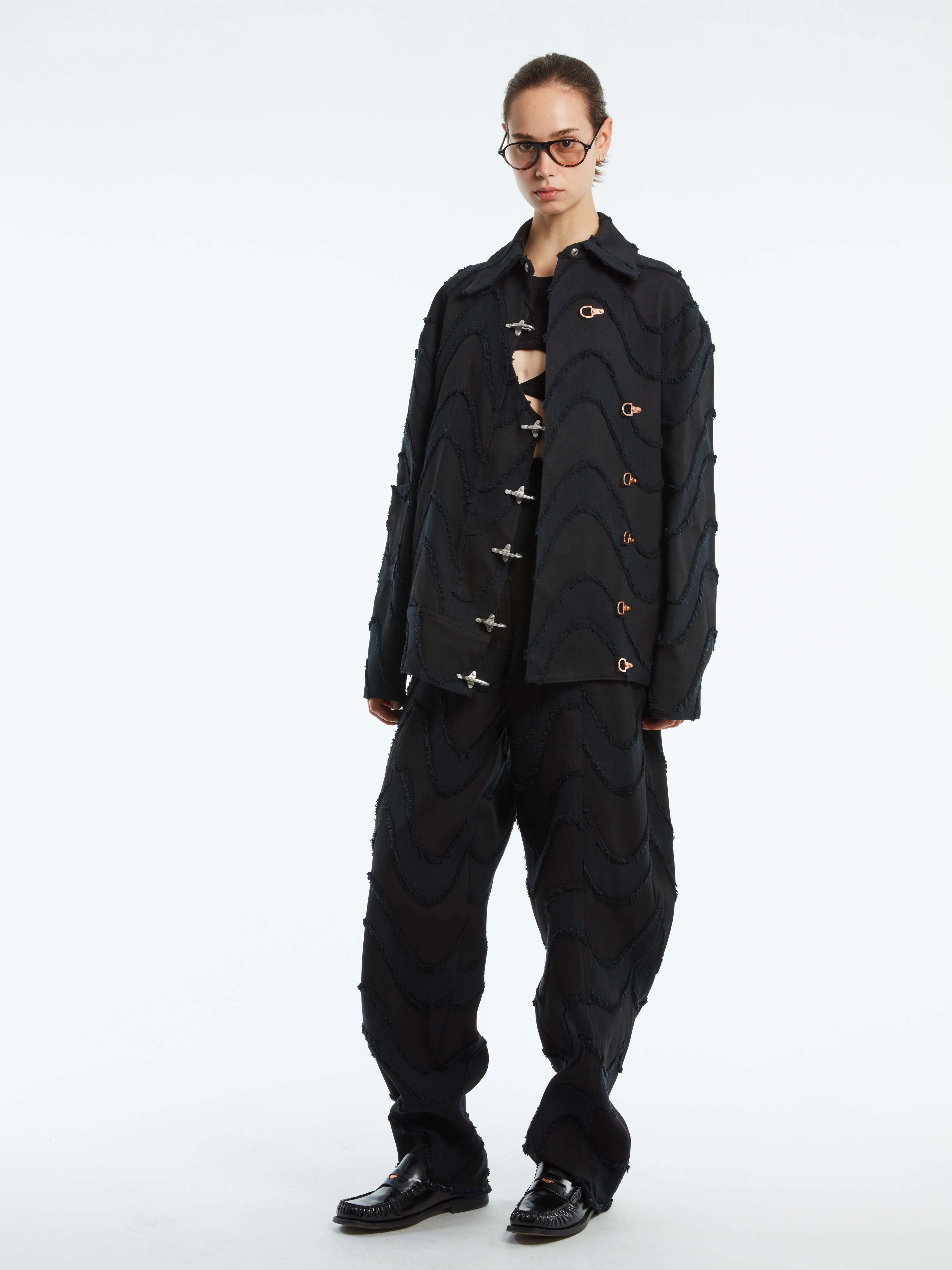 WAVY DENIM ENGINEERED JACKET