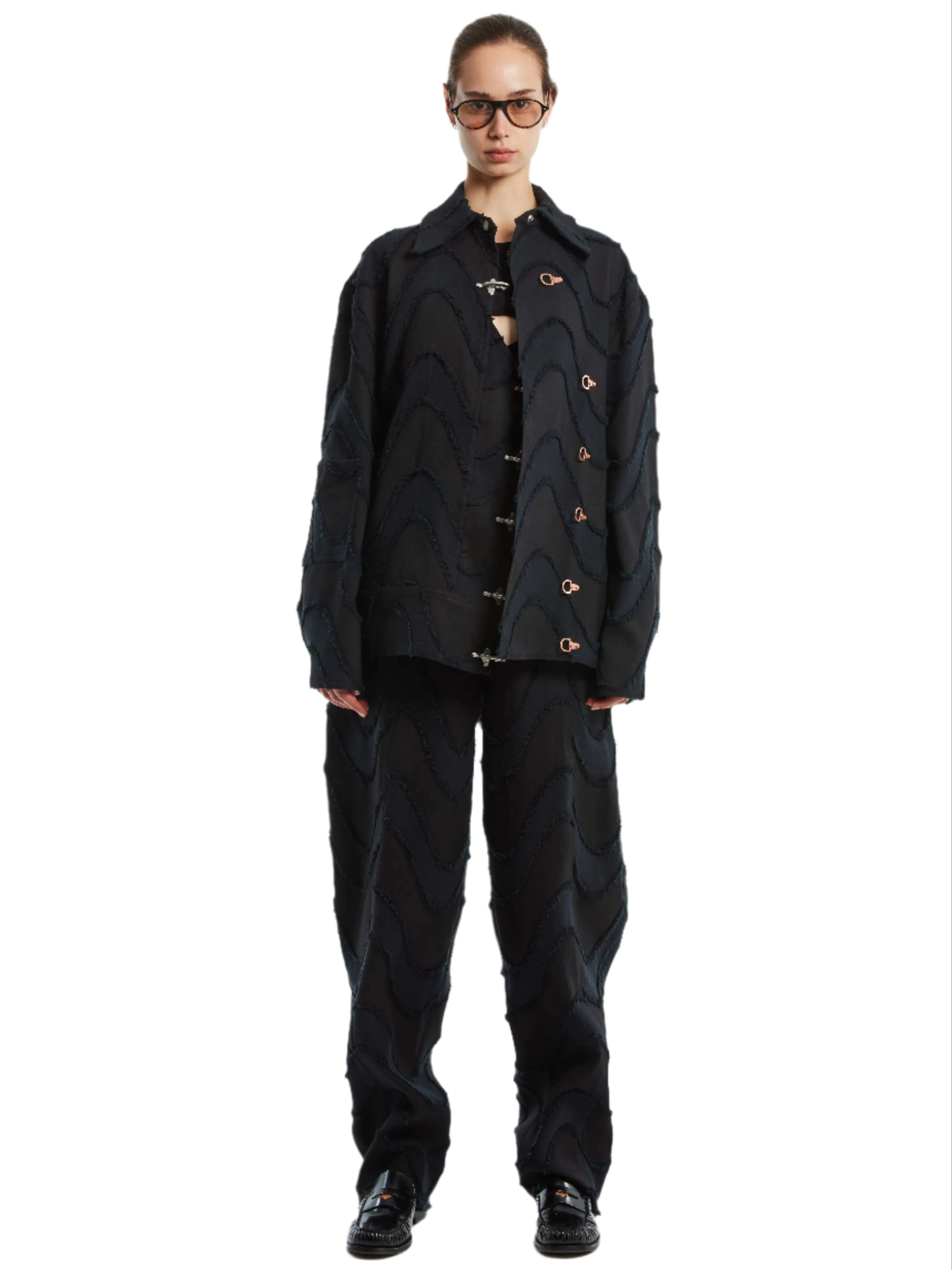 WAVY DENIM ENGINEERED JACKET