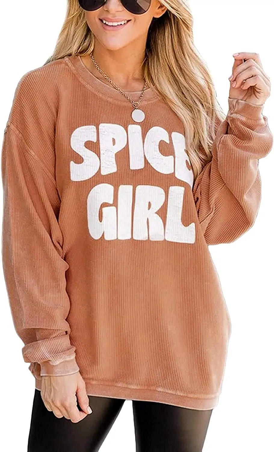 Womens Casual Long Sleeve Graphic Tee USA Crew neck Tops
